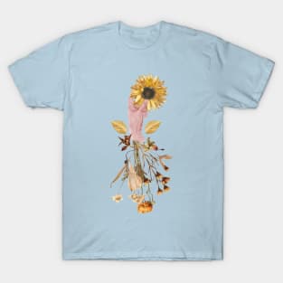 Sunflower Hand Collageart T-Shirt